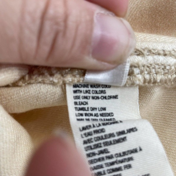 Free People We The Free Women's Destroyed Denim Wrap Skirt Cream Beige Size US26 - Picture 9 of 10